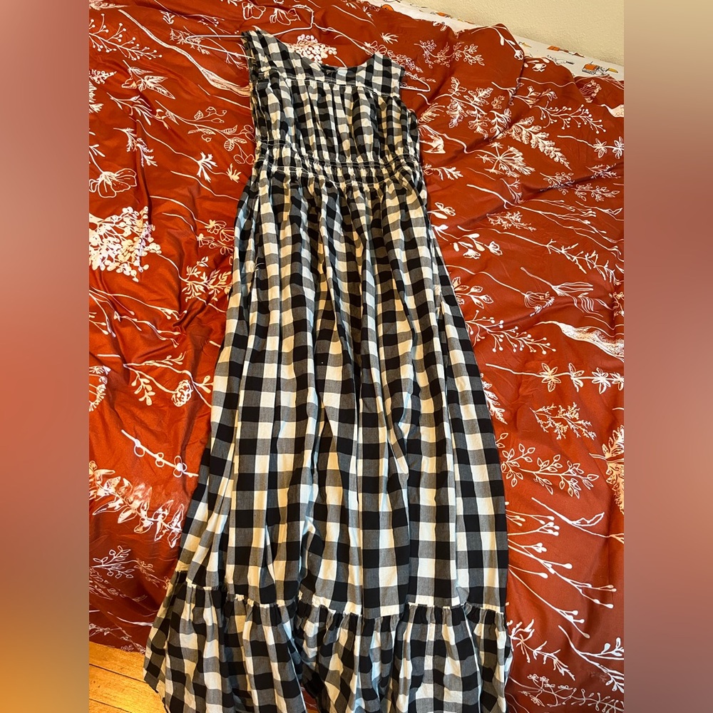 Black and White Checkered Maxi Dress